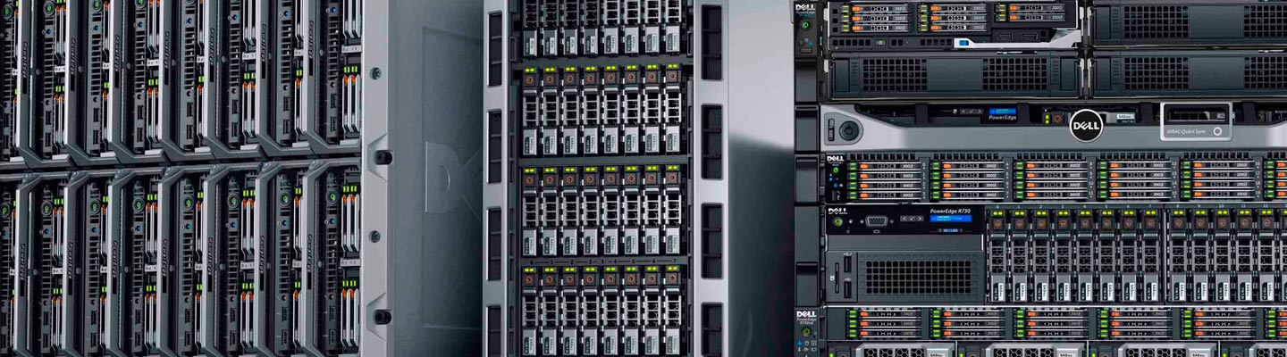 View of Dell Servers in all shapes and sizes, tower, rack and blade 1440